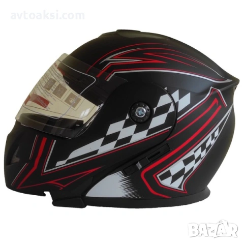 Модуларна Мото каска -355-1, снимка 6 - Аксесоари и консумативи - 54095432