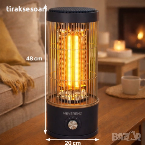 Настолна отоплителна печка NEVEREND 800W – ПРОМО, снимка 3 - Отоплителни печки - 53228756