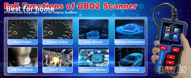 Диагностика за автомобили OBD2 DH300 от 2024г. DonosHome, снимка 11 - Аксесоари и консумативи - 47216126