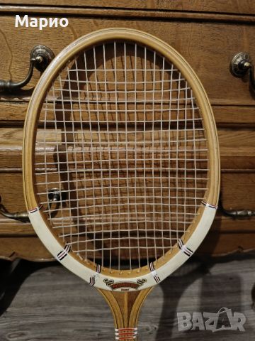 Ретро тенис ракета от дърво с калъф Dunlop, снимка 2 - Колекции - 45150594