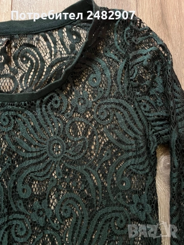 Ефектна дамска блуза - дантела, снимка 7 - Блузи с дълъг ръкав и пуловери - 53691239