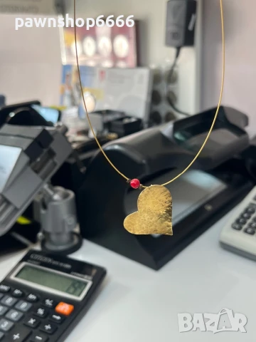 Сребърно колие с позлата, снимка 4 - Колиета, медальони, синджири - 51048152