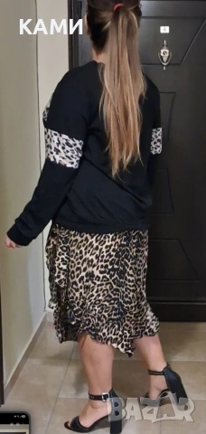Пола и блуза glamour с тигров принт , снимка 7 - Блузи с дълъг ръкав и пуловери - 54021878