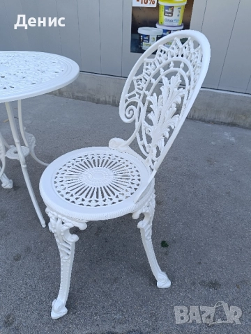 маса и два стола лят алумин 1302545, снимка 8 - Градински мебели, декорация  - 51467997