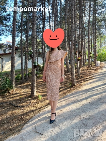 официална златна рокля , снимка 2 - Рокли - 51710668