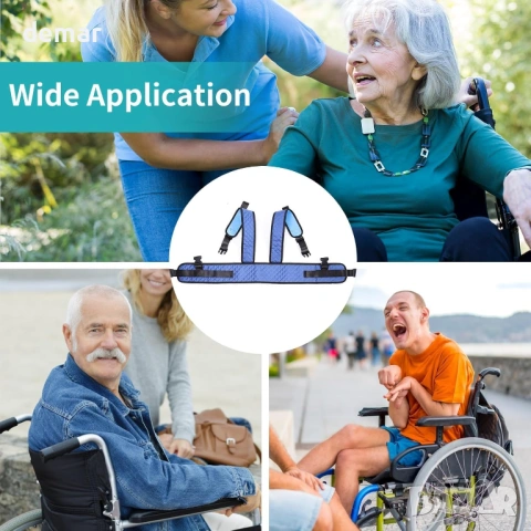 Предпазен колан за инвалидни колички, колани за седалки за пациенти (стил жилетка-зелен), снимка 6 - Инвалидни колички - 53607245