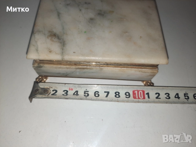 Ретро мраморна кутийка за бижута, снимка 8 - Антикварни и старинни предмети - 52678381