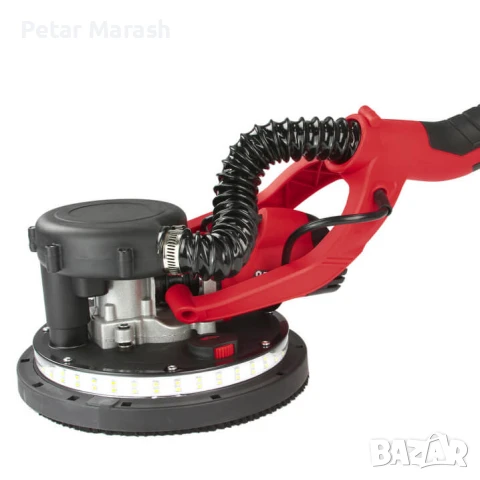 Шлайфмашина за стени и тавани KraftWorld – с кръгла LED глава,телескопично рамо,торба и 6 диска, снимка 4 - Други инструменти - 50653192