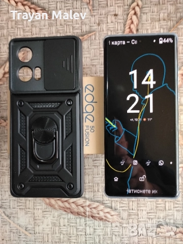 Смартфон Моторола ейдж 50 фюжън 12/512, снимка 4 - Motorola - 52401781