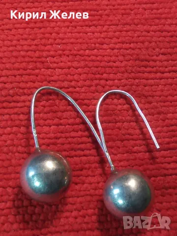 КЛАСИЧЕСКИ РЕТРО МОДЕЛ СРЕБЪРНИ ОБЕЦИ ТОПЧЕТА СРЕБРО 925 ПРОБА РЪЧНА МАЙСТОРСКА ИЗРАБОТКА 47979, снимка 8 - Обеци - 49682471