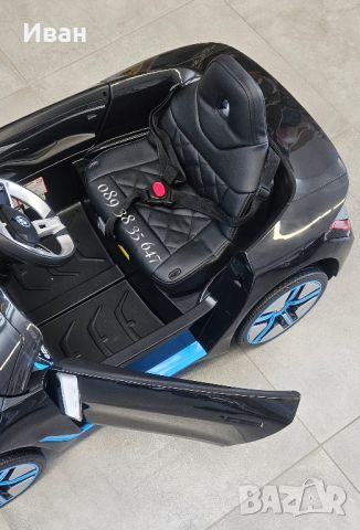 ТОП ЦЕНА!НОВО!Акумулаторна кола BMW i4 с 12Vбатерия,кожена седалка,USB, снимка 9 - Електрически играчки - 46467684