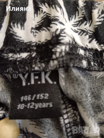 Памучен летен  дълъг панталон 146-152, снимка 4 - Детски панталони и дънки - 50646841