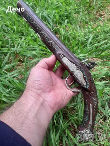 Красив и Атрактивен  Хайдушки, Османски, Балкански Кремъчен  пищов, снимка 4 - Антикварни и старинни предмети - 54218791