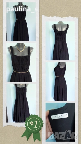 Два различни броя / Памучна и Тюлена маркова рокля с гол гръб "H&M" и "Vila" , снимка 13 - Рокли - 52387084