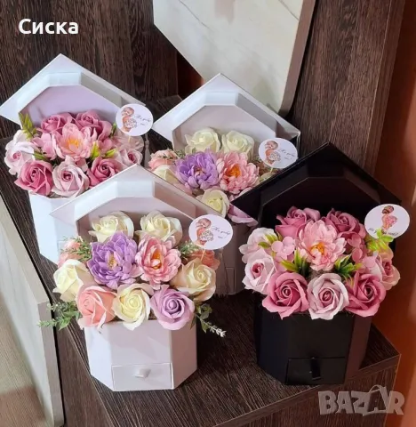 Предлагам ви букети шапка със сапунени цветя за абитуриенти/абсолвенти.               , снимка 10 - Подаръци за жени - 50237598