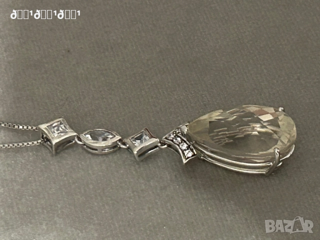 Изключително изискано сребърно колие с Топази , снимка 6 - Колиета, медальони, синджири - 52840742