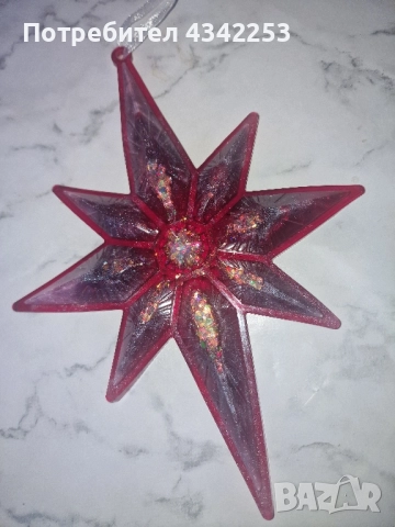 големи коледни звезди за елха от епоксидна смола , снимка 3 - Декорация за дома - 52357289