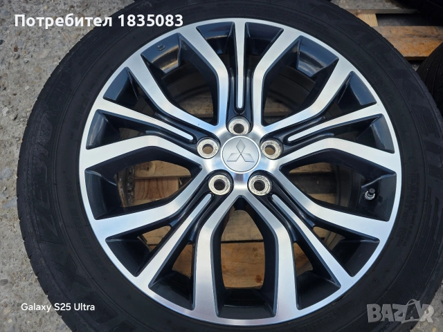 Лети джанти 18ки 5х114.3 Mitsubishi + летни гуми 225/55/18 Falken, снимка 5 - Гуми и джанти - 54012747