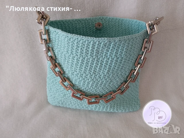 Дамска чанта в свеж ментов цвят, снимка 4 - Чанти - 50748655