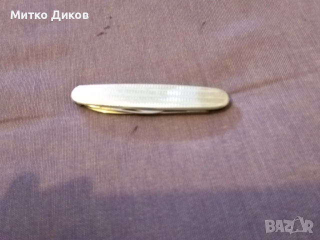 Noxin Rostfrei Solingen джобно ножче две части без луфт отлично с калъф естест.кожа 85х64мм острие, снимка 10 - Ножове - 51834810