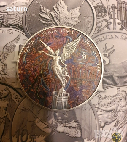 сребърна монета 1 унция мексикански либертад 2018, снимка 2 - Нумизматика и бонистика - 53573972