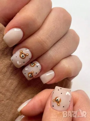 👑 💗Комплект Разкошни Press-on Изкуствени Нокти 24 броя 💋 КОД : nail1025💗 👑 💋 ➡️ 😱Уникалниииии, снимка 1 - Продукти за маникюр - 49123447