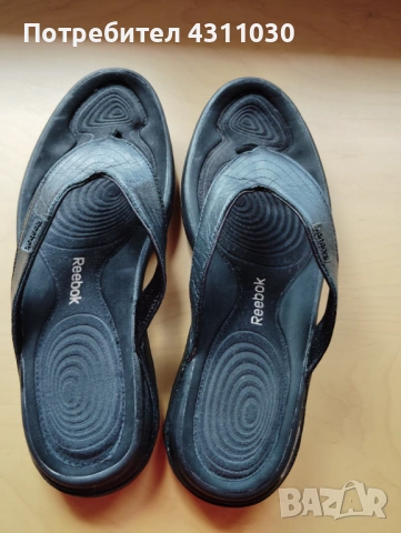 Кожени чехли Reebok  черни номер 40, снимка 4 - Чехли - 53416823