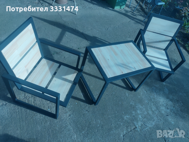 Комплект маса и столове, снимка 1 - Градински мебели, декорация  - 45031676