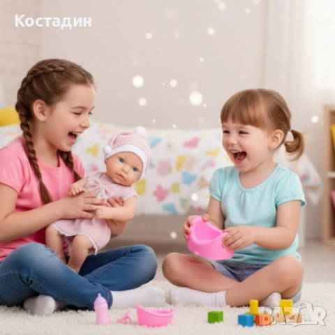Реалистична кукла бебе Little Mommy с аксесоари - 39см, снимка 4 - Кукли - 52292168