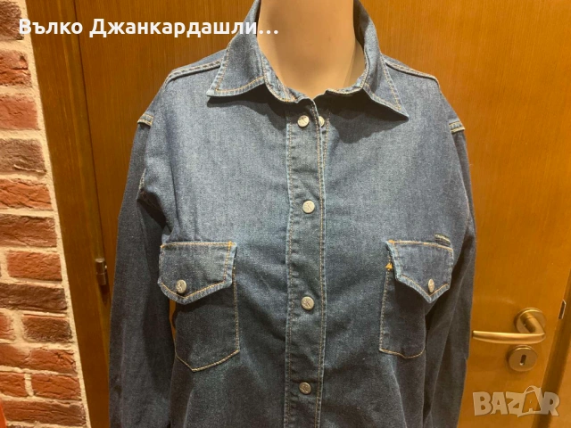 Риза деним Calvin Klein Jeans, размер М, снимка 11 - Ризи - 53768571