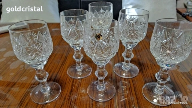 кристални чаши , снимка 2 - Антикварни и старинни предмети - 22462849