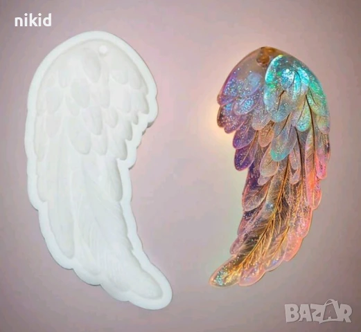 Голямо крило пера силиконов молд форма фондан шоколад декор украса