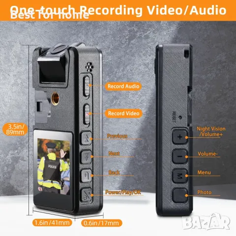 64GB Body Camera с дисплей от Hoestr A39 , снимка 1 - Камери - 49268286