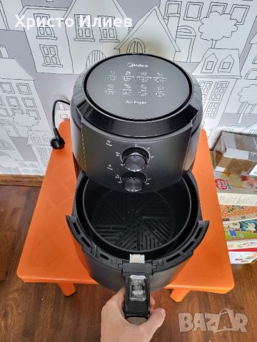 Фритюрник с горещ въздух Midea Air fryer ЕЪР ФРАЙЪР 3,5л , 1500W, снимка 10 - Фритюрници - 45777403