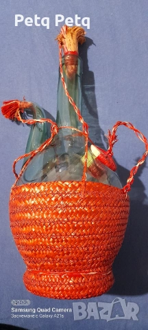  старо стъклено декоративно шише 