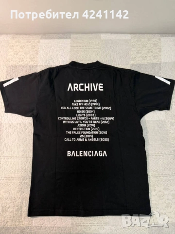 Тениска Balenciaga Apple Music Archive T Shirt / M, снимка 5 - Тениски - 53586241