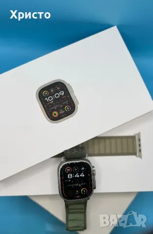 ГАРАНЦИОНЕН!!! Смарт часовник Apple Watch Ultra 2, 49 мм, Cell, Titanium Case, Olive Alpine Loop, снимка 1 - Смарт гривни - 46937050