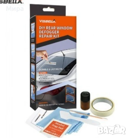 Комплект за поправка на леки щети върху реотани на задно стъкло, снимка 1