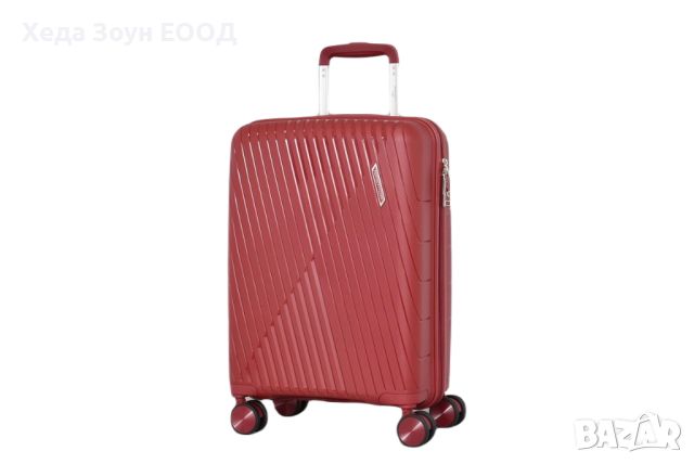 Куфар за ръчен багаж 55 х 37 х 20см от Полипропилен с четири двойни колелца, снимка 1 - Куфари - 45876580
