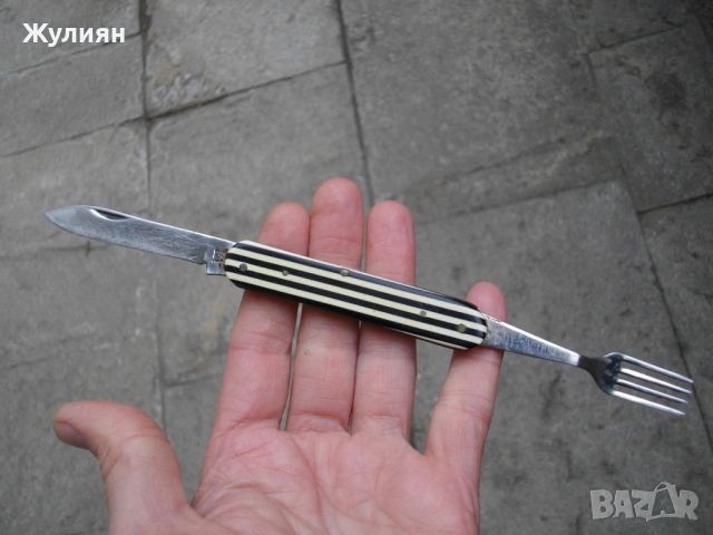 КОЛЕКЦИОНЕРСКО БЪЛГАРСКО ДЖОБНО НОЖЧЕ СЪРП И ЧУК В.Т., снимка 4 - Антикварни и старинни предмети - 53993653