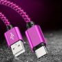 Плетен Кабел USB A към USB C - за бързо зареждане, снимка 1