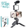 video making kit - статив идеален за всякакво видео заснемане за видео заснемане с микрофон, лед про, снимка 2