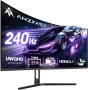 34" 2К  Amzfast 34-Инча /86.36cm Curved, 240 hz -Геймърски монитор ! Не разопакован ! , снимка 1