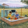 Детски дървен пясъчник с навес 120×120 см | Пейки и аксесоари | PraktiHome, снимка 8