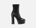  STUART WEITZMAN Skyhigh Stretch LEATHER  луксозни  Боти на платформа от естествена кожа номер 39 , снимка 1