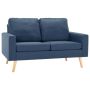 vidaXL 2-местен диван, син, текстил（SKU:288707, снимка 1 - Дивани и мека мебел - 45367313