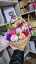 Букет от декоративни сапунени розив кошница