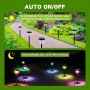 CRLL Соларни градински лампи, RGB, 4 броя, IP65 Водоустойчиви, LED, снимка 2
