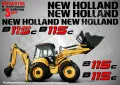 New Holland B115B стикери надписи, снимка 6