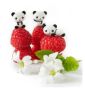 8 бр забавни клечки топери панда панди за забождане на хапки мъфини плодове вилички забава за децата, снимка 4